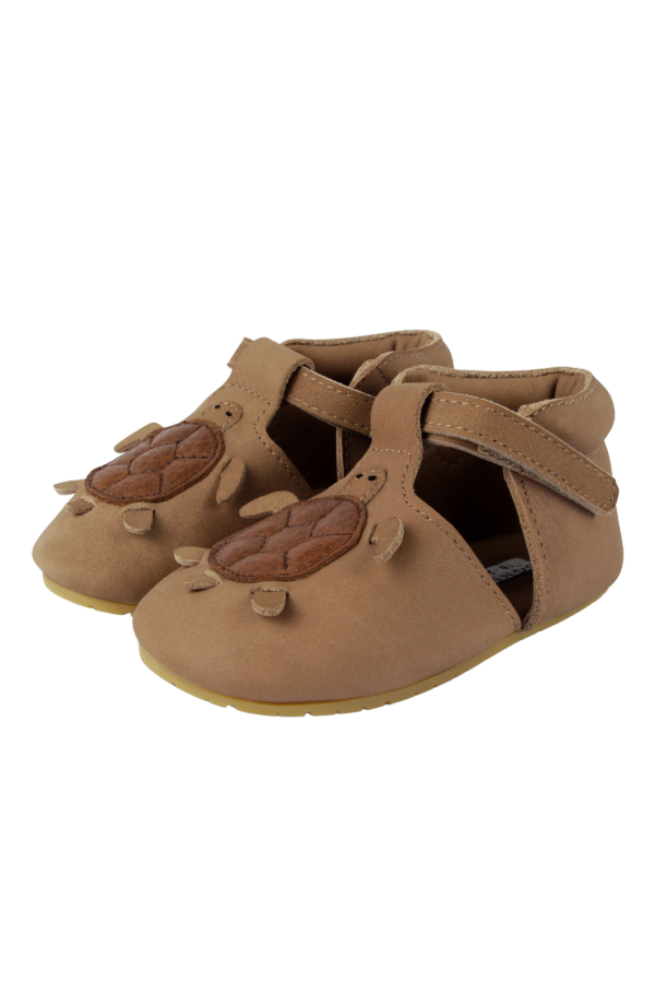 Donsje Zizu Turtle Baby Shoes - Truffle Nubuck