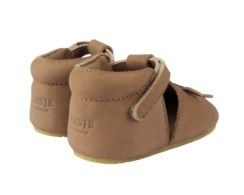 Donsje Zizu Turtle Baby Shoes - Truffle Nubuck