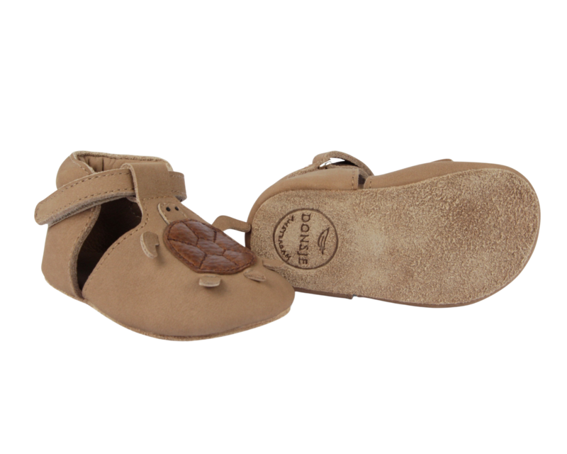Donsje Zizu Turtle Baby Shoes - Truffle Nubuck