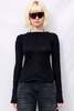 Assembly Silk Cashmere Long Sleeve Top - Black - Thumbnail 1