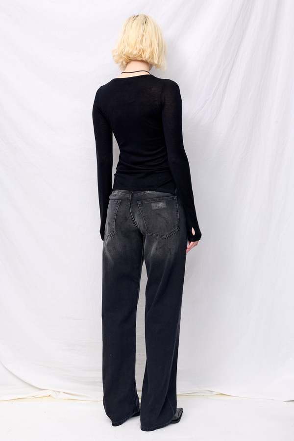 Assembly Silk Cashmere Long Sleeve Top - Black