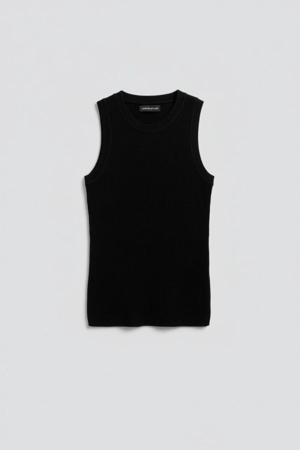 Assembly Silk Cashmere Ribbed Sleeveless Top