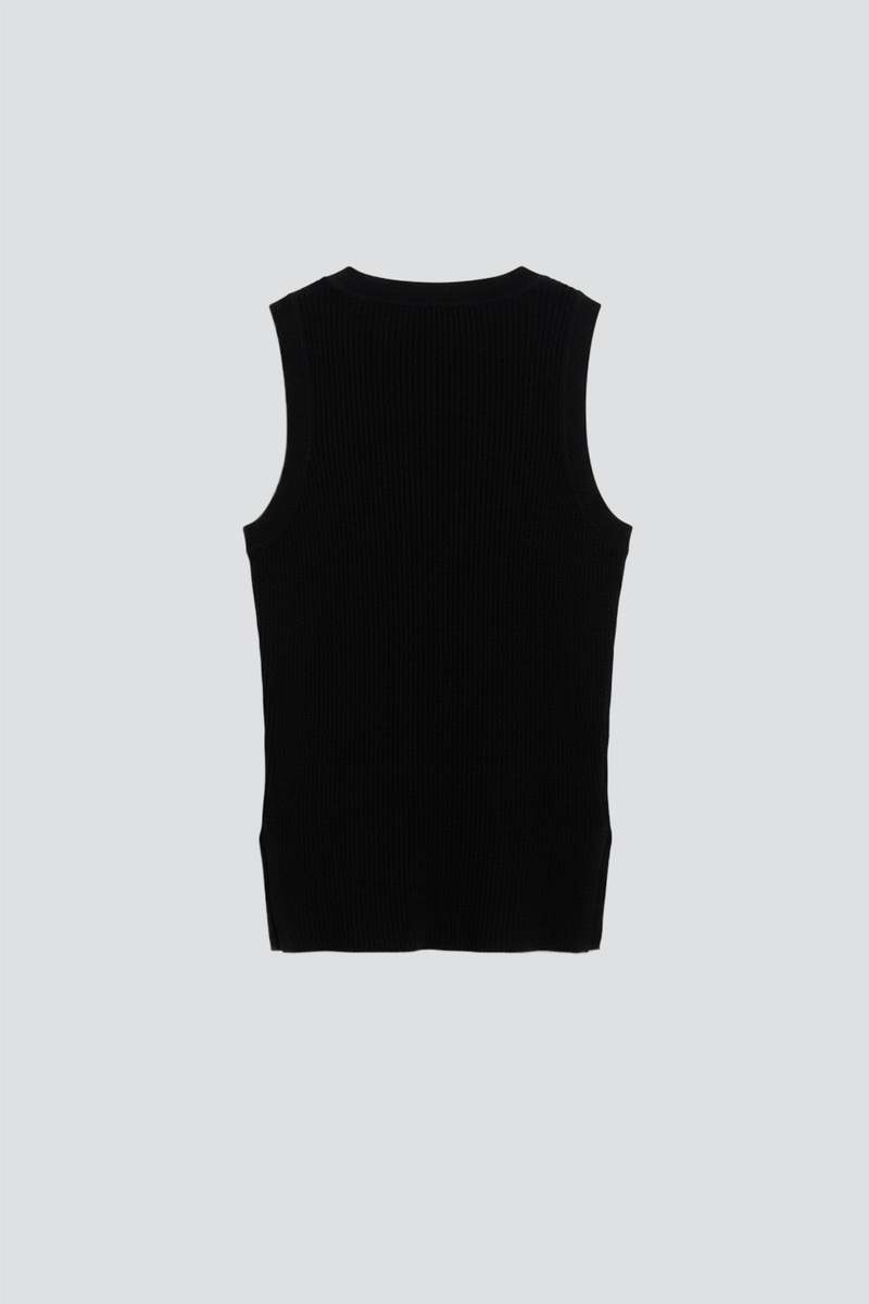 Assembly Silk Cashmere Ribbed Sleeveless Top