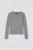 Assembly Silk Cashmere Long Sleeve Top - Heather Grey - Thumbnail 2