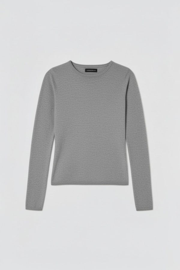 Assembly Silk Cashmere Long Sleeve Top - Heather Grey