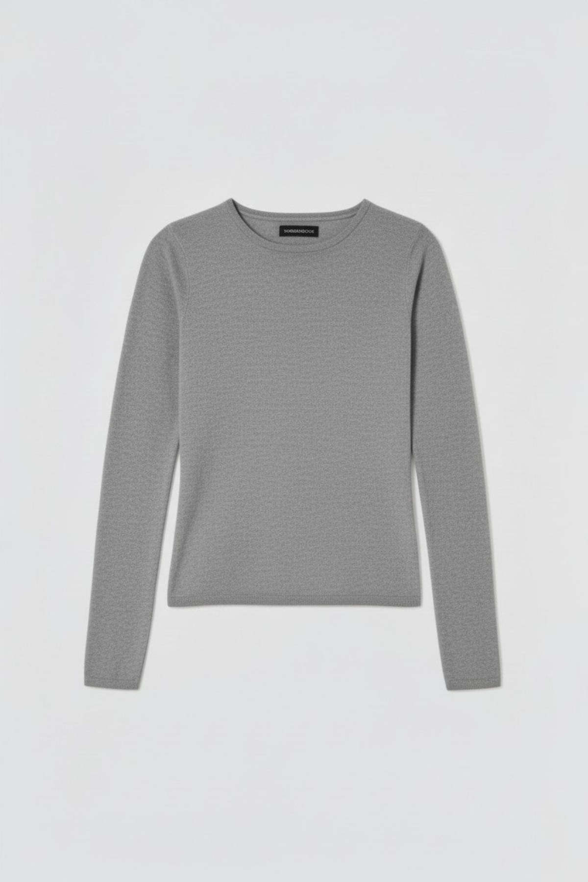 Assembly Silk Cashmere Long Sleeve Top - Heather Grey - Image 2 of 5