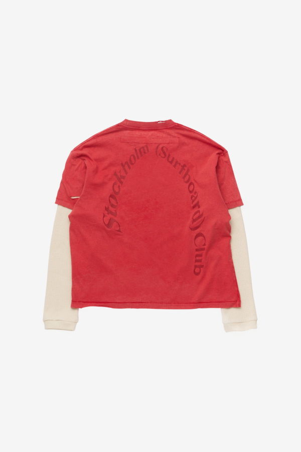 Stockholm Surfboard Club Layer Box Tee - Signature Red