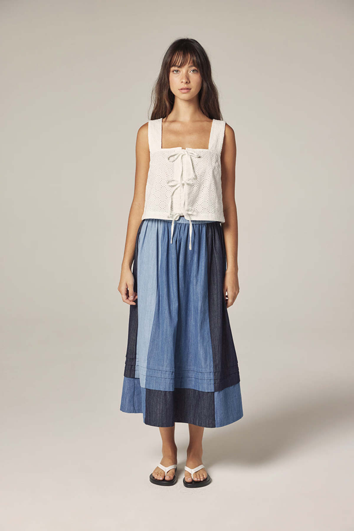 amente Contrast Midi Skirt - Image 2 of 5