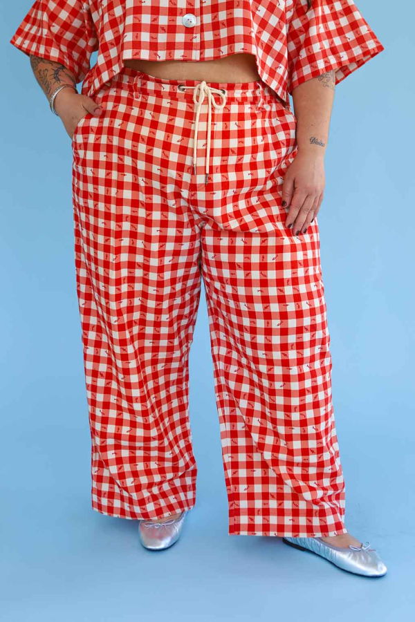 Noble Sailor Pant - Gingham Fishies