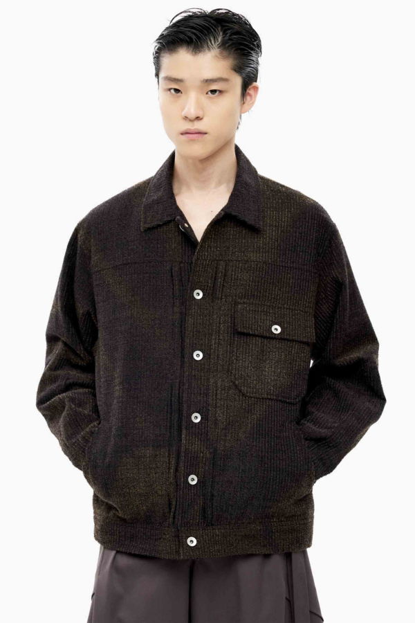 JiyongKim Sun Bleached Trucker Jacket