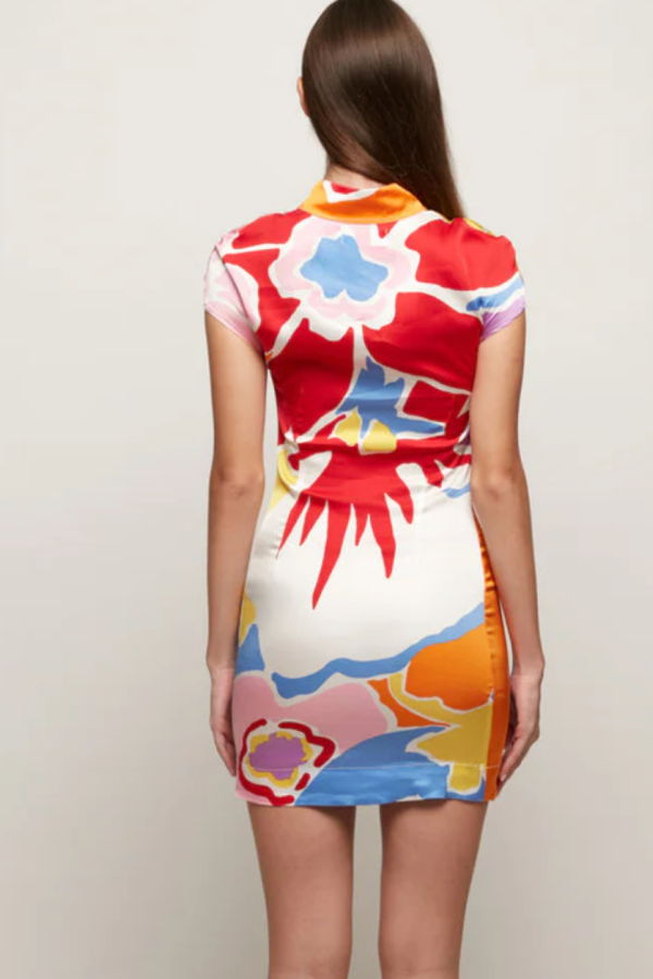 S/W/F Cheongsam Mini Dress - Floral