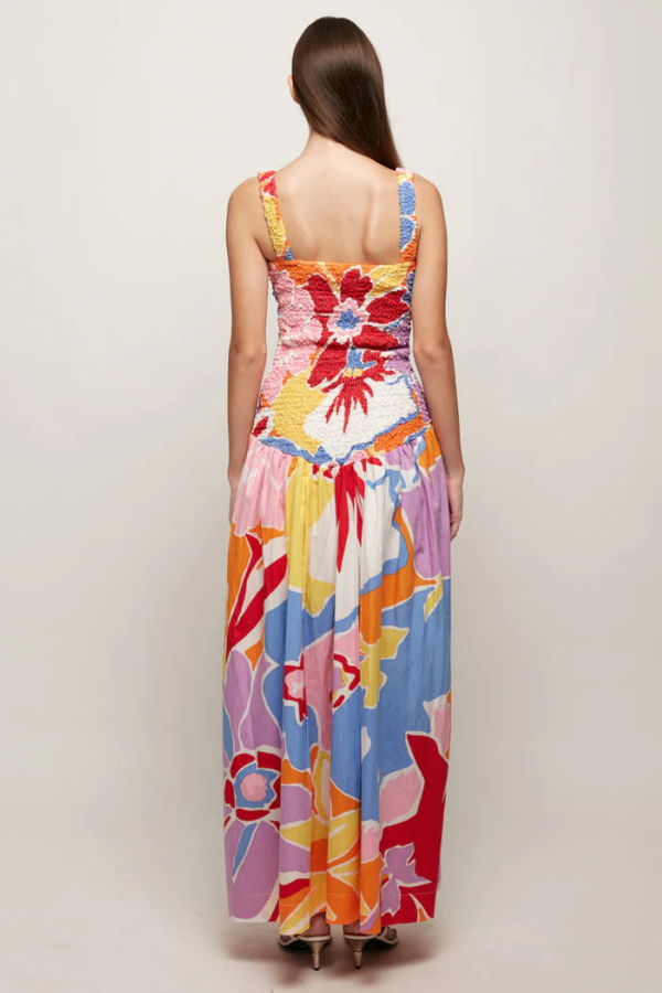S/W/F Mottled Maxi Dress - Electric Garden