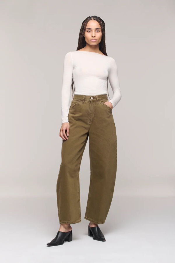 DALA Lido Ankle Jeans - Dark Olive