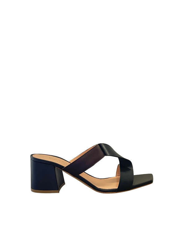 Rupert Sanderson Oonah Block Heel Sandal - Tobacco and Ebony