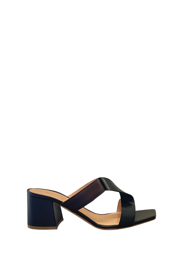 Rupert Sanderson Oonah Block Heel Sandal - Tobacco and Ebony