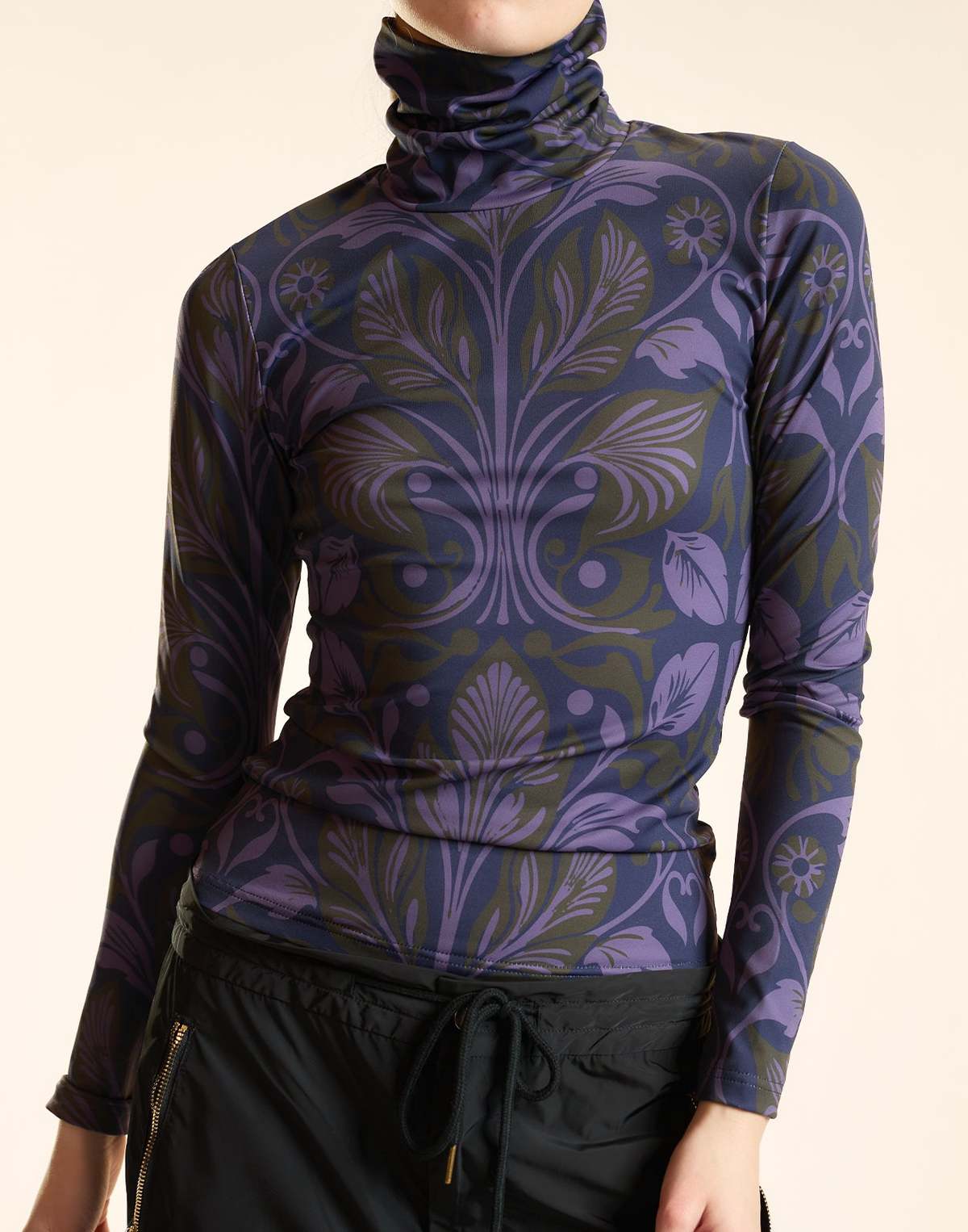 Cynthia Rowley The Perfect Layer Turtleneck Top - Purmul - Image 1 of 3