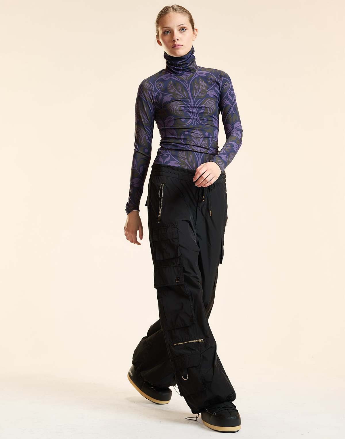 Cynthia Rowley The Perfect Layer Turtleneck Top - Purmul - Image 2 of 3