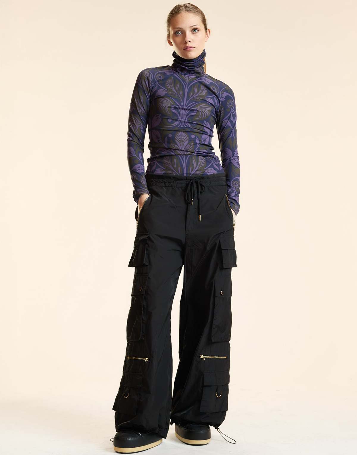 Cynthia Rowley The Perfect Layer Turtleneck Top - Purmul - Image 3 of 3