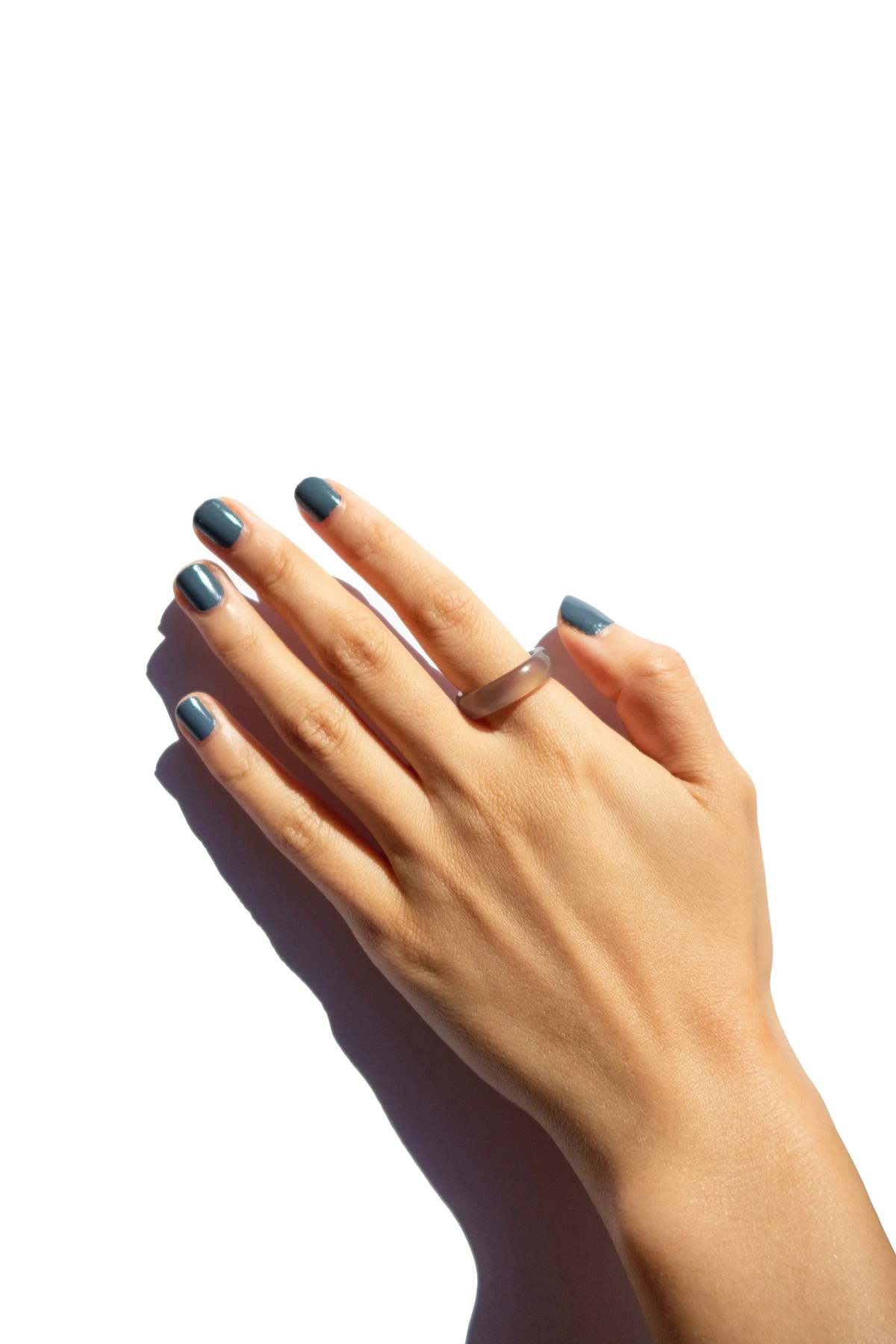 seree Mist Grey Purple Jade Stone Ring - Gray - Image 3 of 3