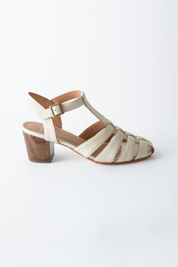 Fortress Golde Fisherman Heeled Sandal - Ivory