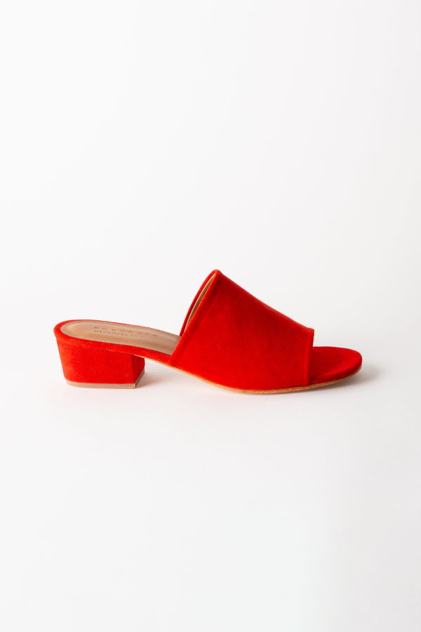 Fortress Rachel Heeled Sandal - Coral Suede