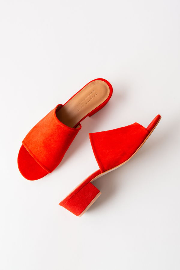 Fortress Rachel Heeled Sandal - Coral Suede