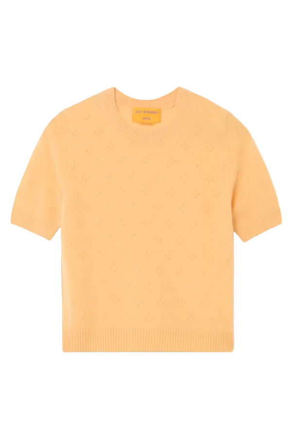 Guest in Residence Compass Sweater Tee Top - Sorbet
