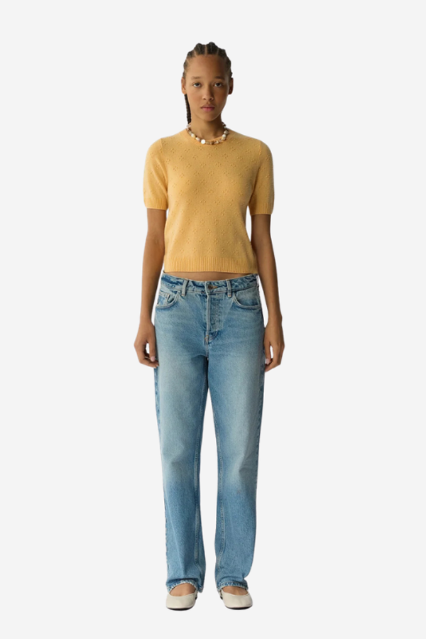 Guest in Residence Compass Sweater Tee Top - Sorbet