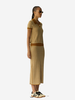 Guest in Residence Gingham Long Skirt - Suede/Limewash - Thumbnail 3