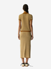 Guest in Residence Gingham Long Skirt - Suede/Limewash - Thumbnail 4