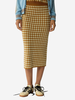 Guest in Residence Gingham Long Skirt - Suede/Limewash - Thumbnail 5