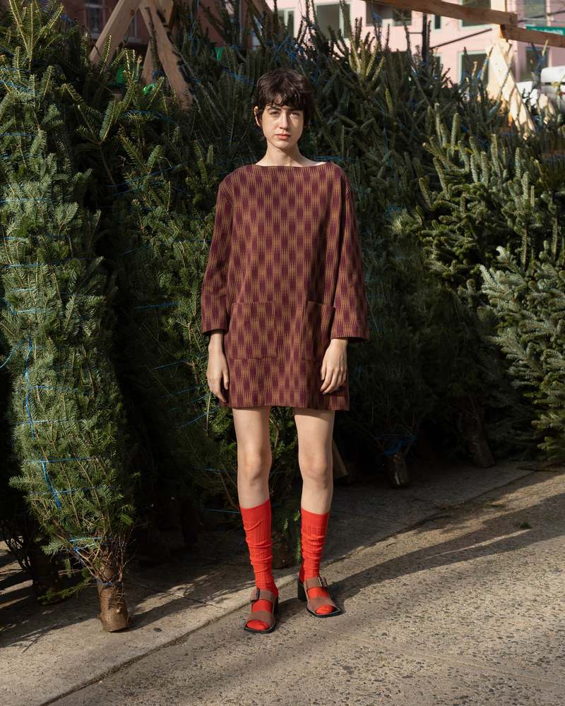 samet Bram Dress - Ombre Checks Jersey