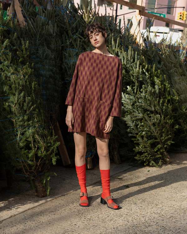 samet Bram Dress - Ombre Checks Jersey