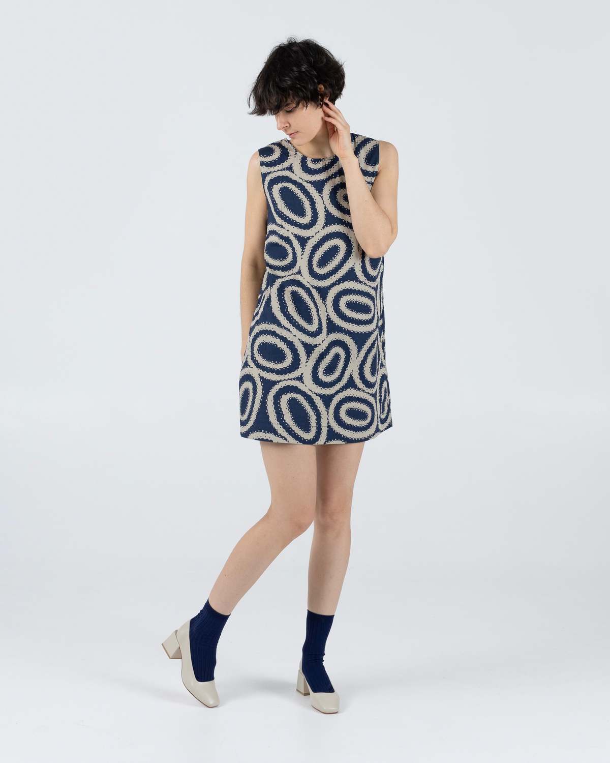 samet Kate Mini Doilies Print Dress - Image 1 of 14
