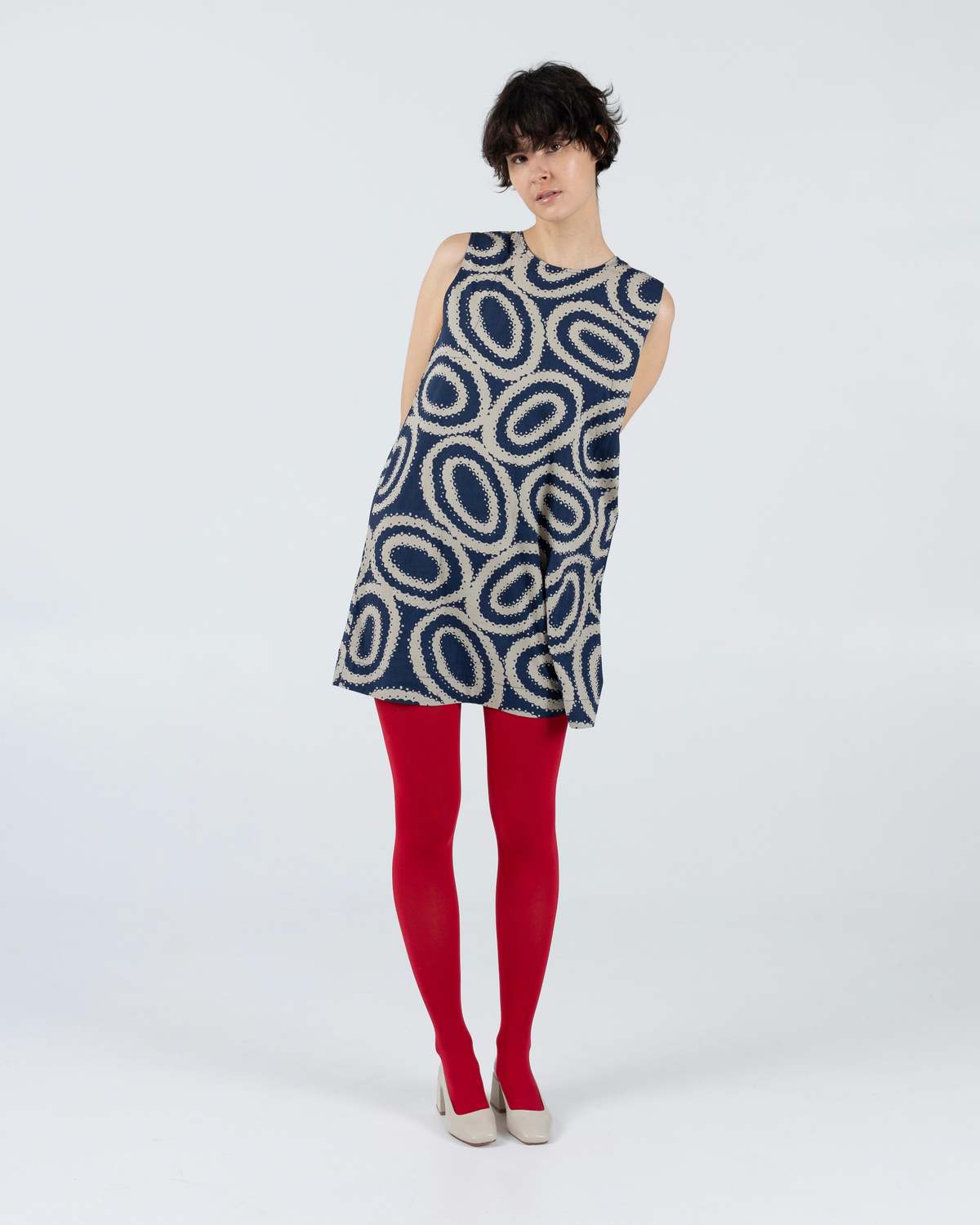 samet Kate Mini Doilies Print Dress - Image 3 of 14
