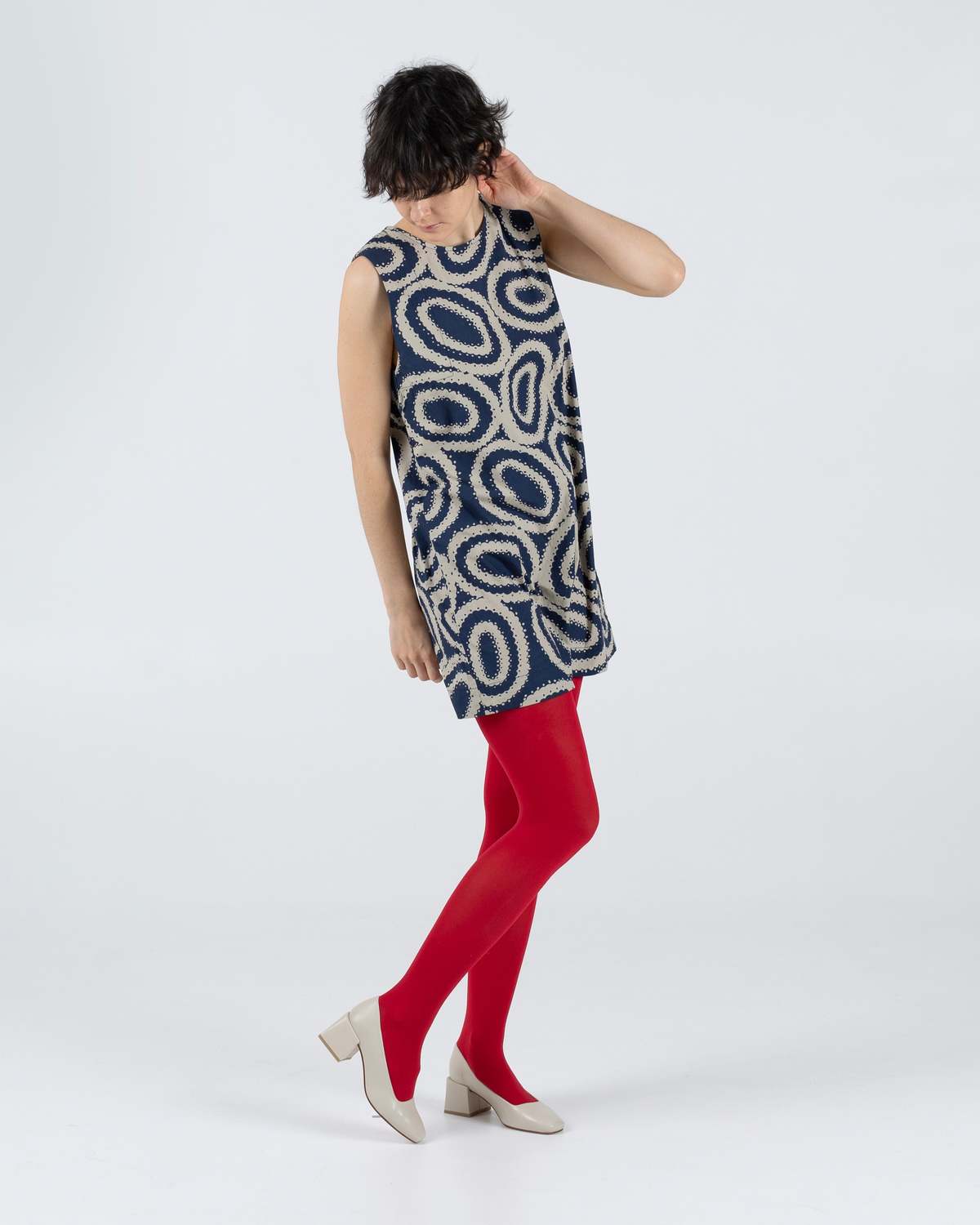 samet Kate Mini Doilies Print Dress - Image 6 of 14