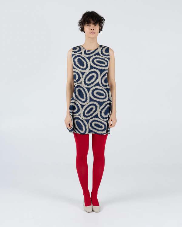 samet Kate Mini Doilies Print Dress