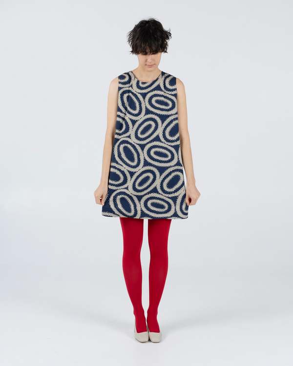 samet Kate Mini Doilies Print Dress