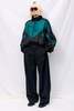 Vaquera Black Green Windbreaker Woven Top - Thumbnail 1