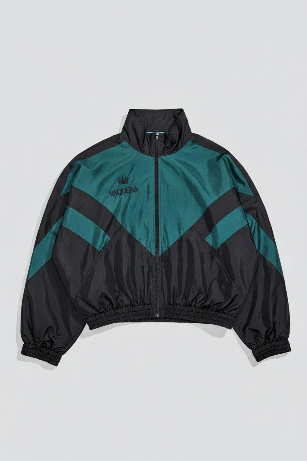 Vaquera Black Green Windbreaker Woven Top - Image 2 of 6