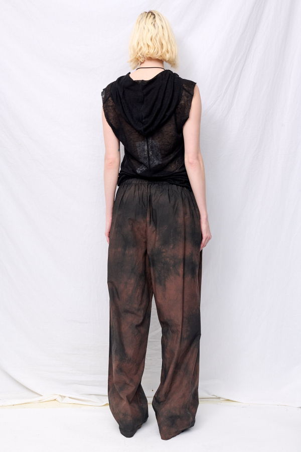 Gabriela Coll Garments No. 333 Black Linen Jersey Hooded Top