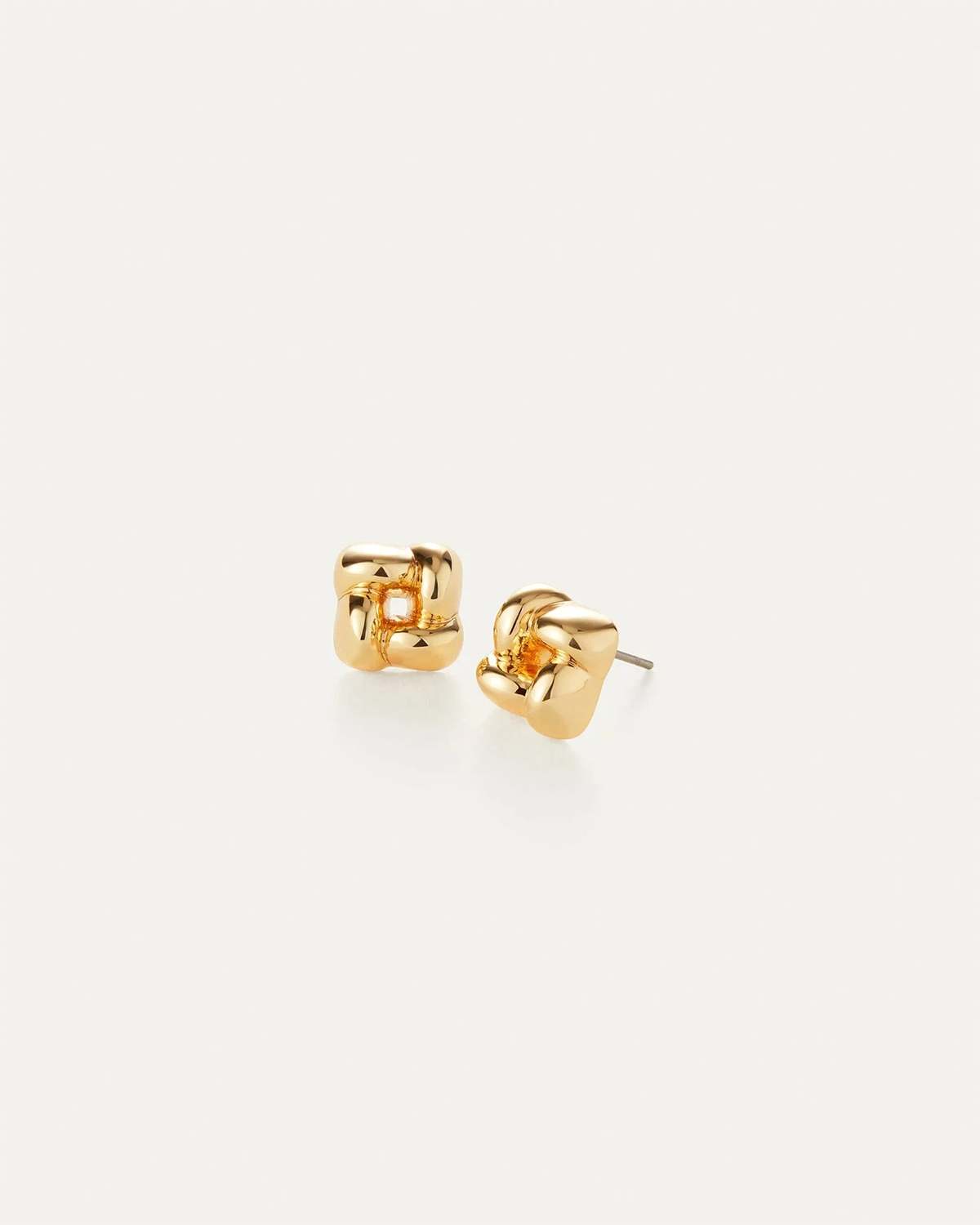 Jenny Bird Mini Woven Square Earrings - Image 1 of 2
