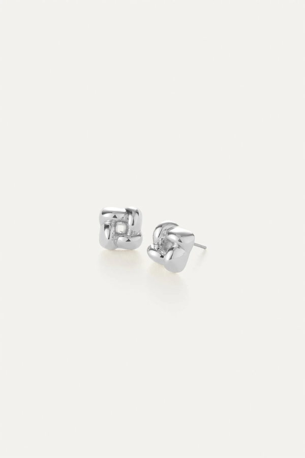 Jenny Bird Mini Woven Square Earrings