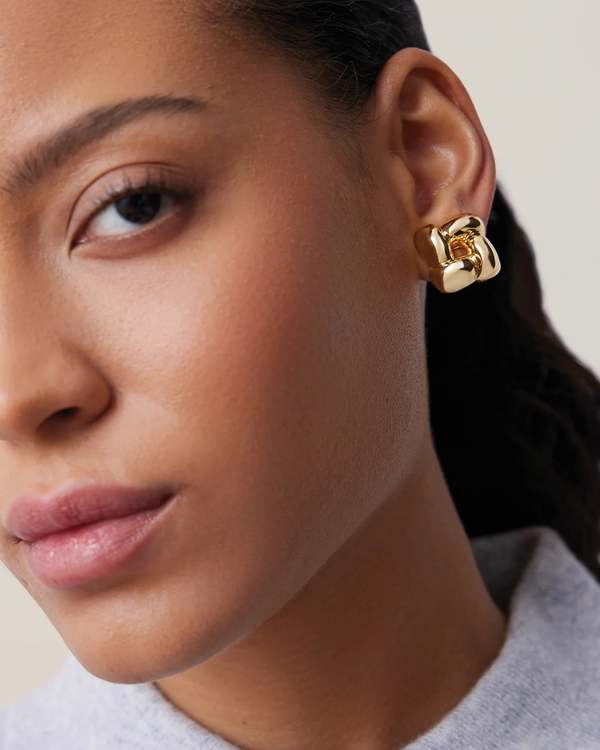 Jenny Bird Small Woven Square Earrings