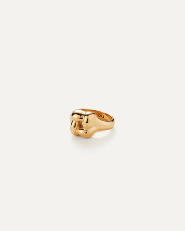 Jenny Bird Woven Square Signet Ring - Gold Jenny Bird Woven Square Signet Ring - Gold