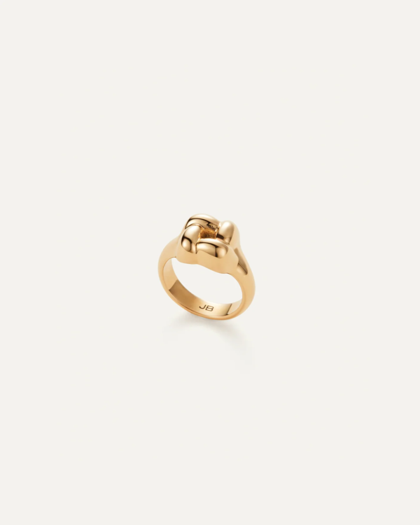 Jenny Bird Woven Square Signet Ring - Gold