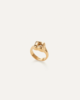 Jenny Bird Woven Square Signet Ring - Gold - Thumbnail 3