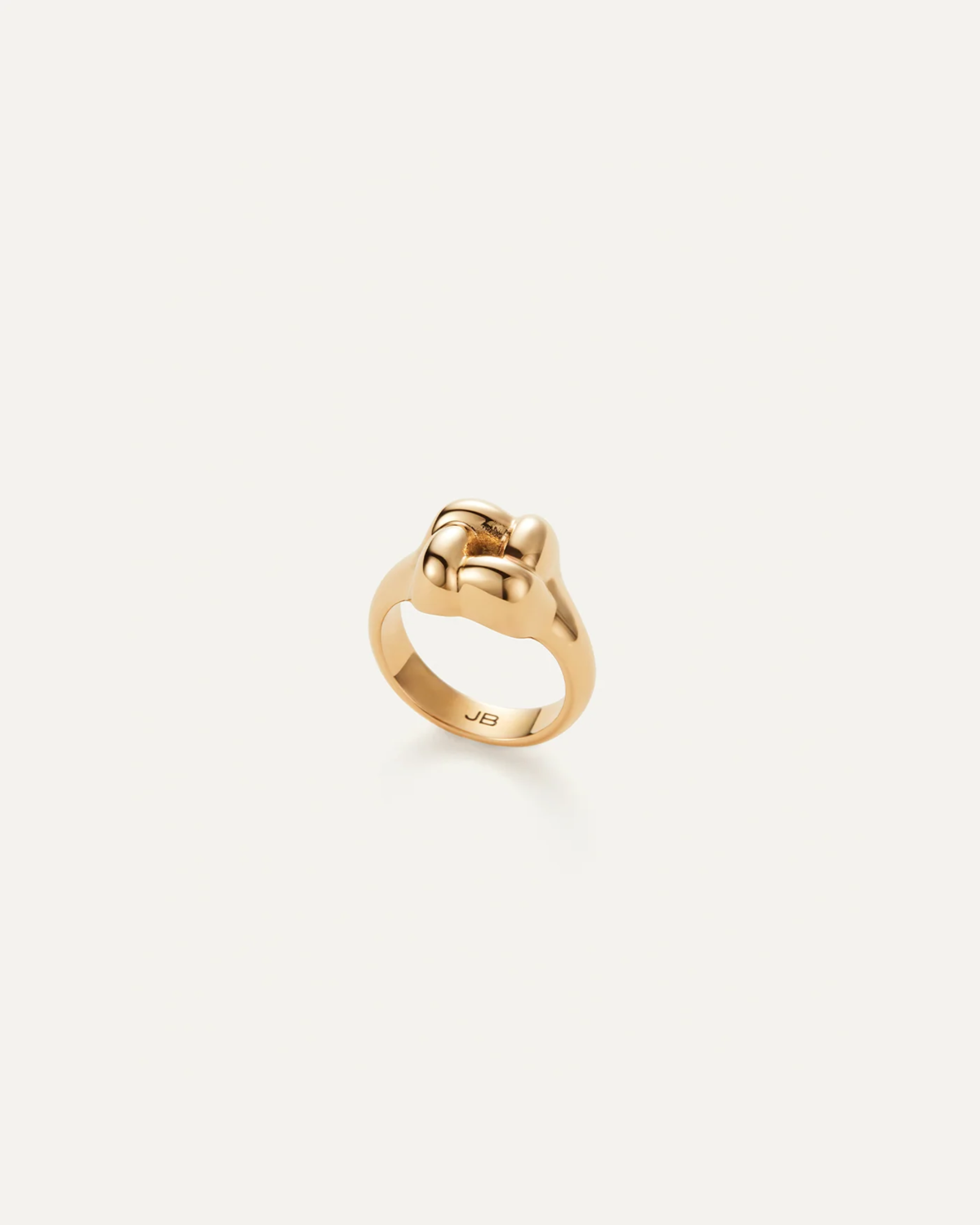 Jenny Bird Woven Square Signet Ring - Gold - Image 3 of 3