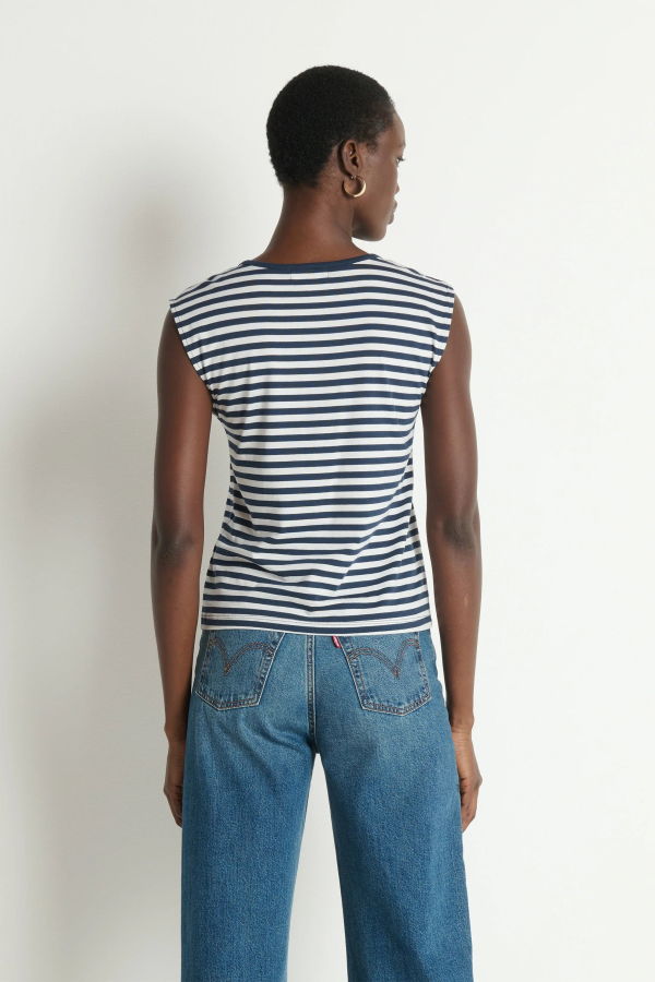 Nation Ltd. Kacy Tank - Navy City Stripe