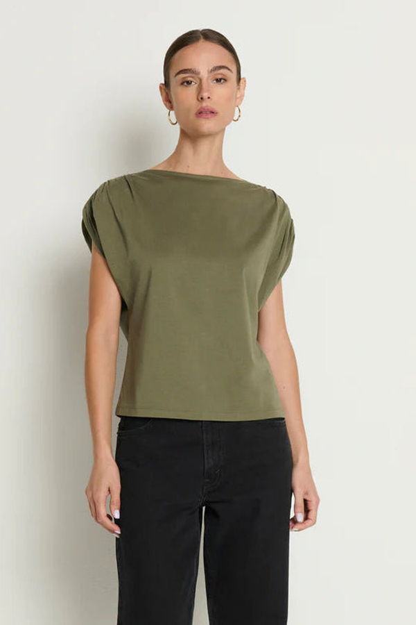 Nation Ltd. Rebecca Boatneck Tee - Olive